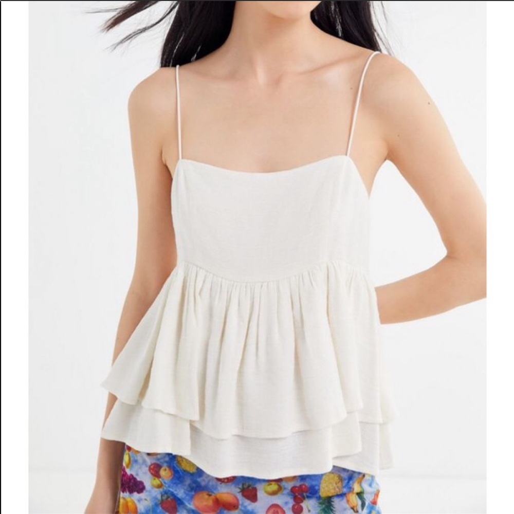 Urban Outfitters Olivia Tiered Ruffle Babydoll top